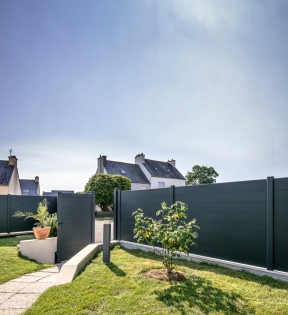 Clôture contemporaine anthracite