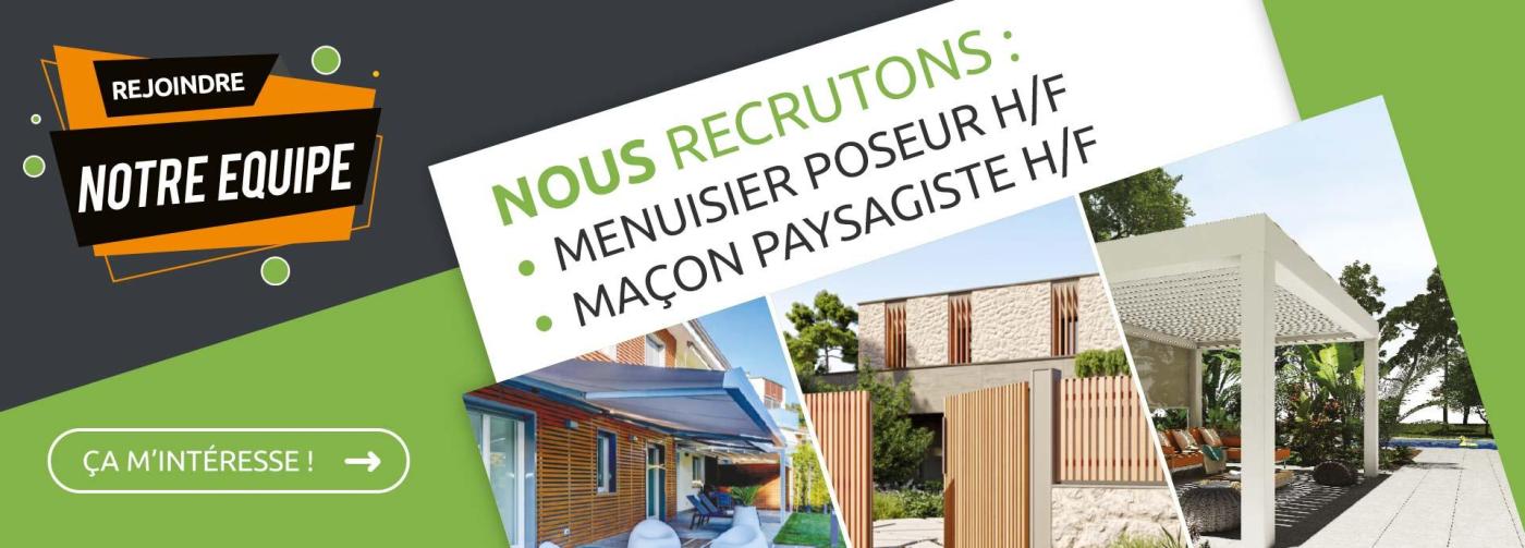 Guinaudeau recrute : menuisier poseur et maçon paysagiste